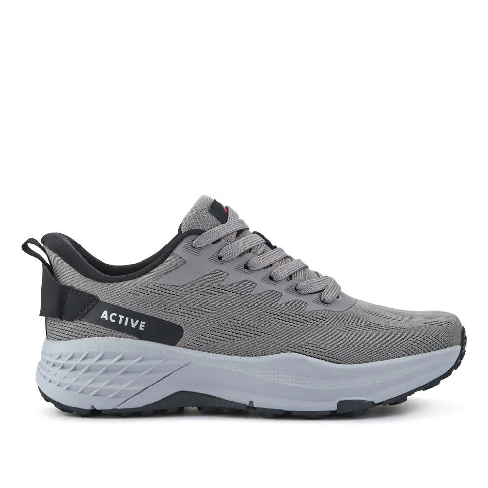 Easy Step In Wide Fit Memory Foam Trainers - BOJIE41011 / 327 057 - Grey - Image 3