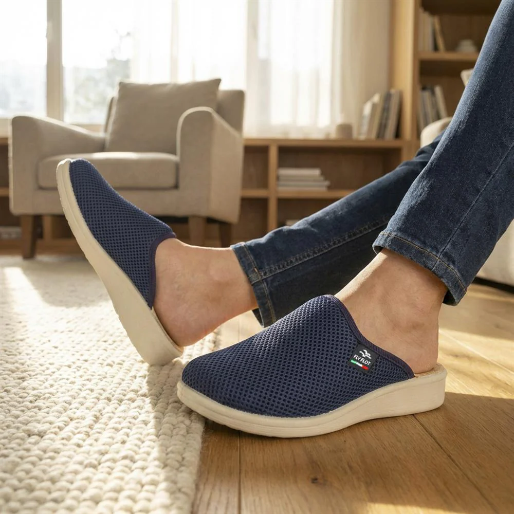Lightweight Self-Moulding Mules - FLY41051 / 326 667 - Blue - Image 2