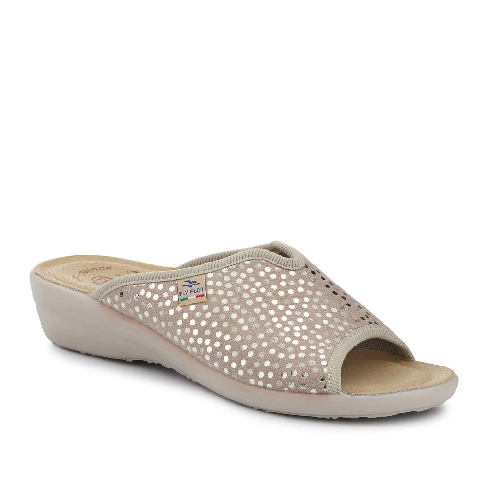 Lightweight Shock-Absorbing Leather Mules - FLY41045 / 326 673