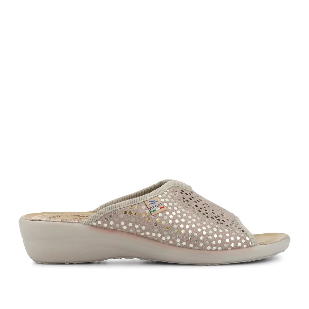 Lightweight Shock-Absorbing Leather Mules - FLY41045 / 326 673 - Beige - Image 2