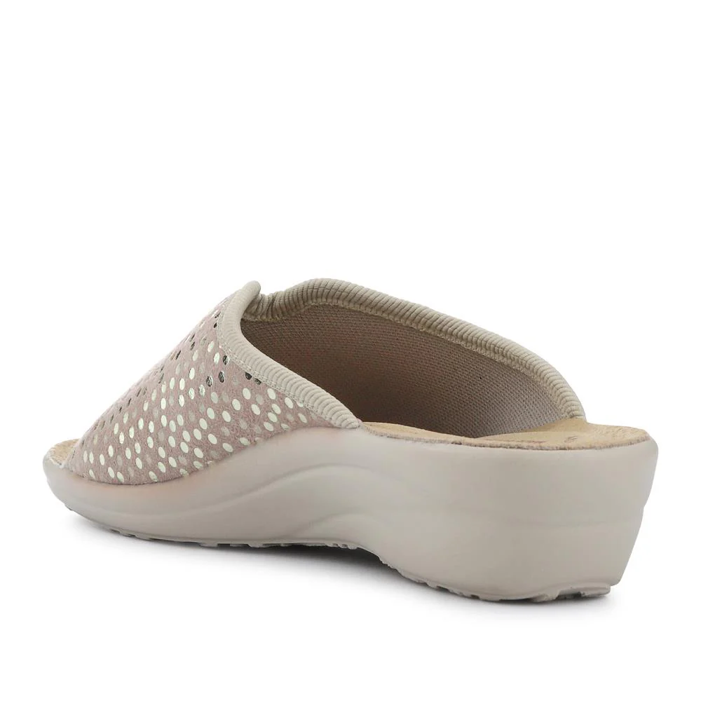 Lightweight Shock-Absorbing Leather Mules - FLY41045 / 326 673 - Beige - Image 3