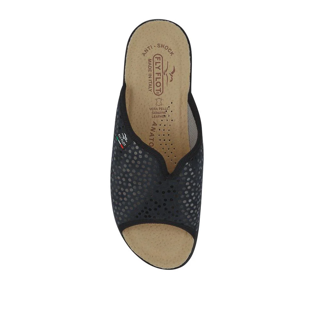 Lightweight Shock-Absorbing Leather Mules - FLY41045 / 326 673 - Black - Image 4
