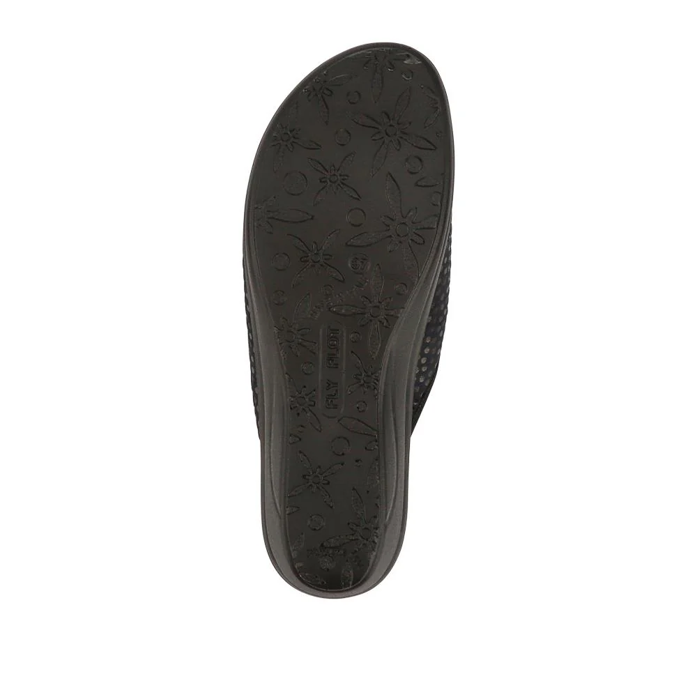 Lightweight Shock-Absorbing Leather Mules - FLY41045 / 326 673 - Black - Image 6
