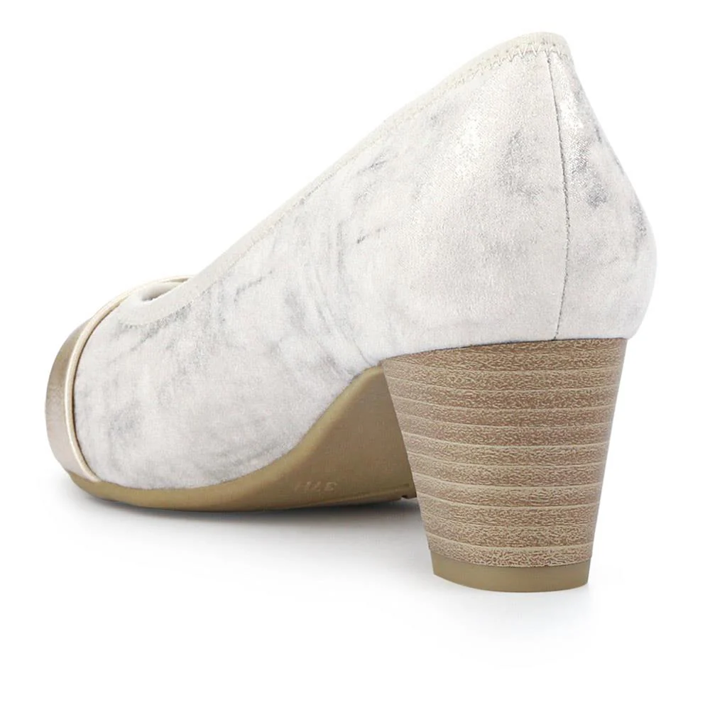 Lightweight Slip-On Court Shoes - JANSP41002 / 326 783 - Beige-Gold - Image 3