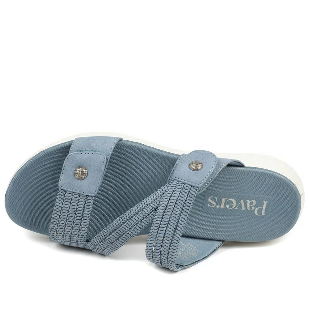Lightweight Slip On Mule Sandals - BAIZH43003 / 329 053 - Blue - Image 4