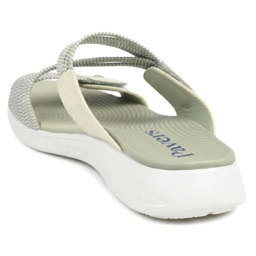 Lightweight Slip On Mule Sandals - BAIZH43003 / 329 053 - Khaki - Image 3