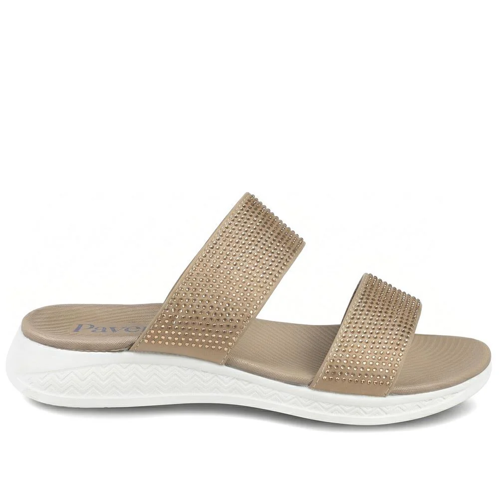 Lightweight Slip On Mule Sandals - BAIZH43006 / 329 054 - Bronze - Image 2