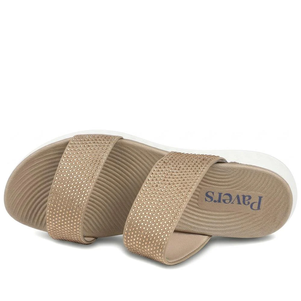 Lightweight Slip On Mule Sandals - BAIZH43006 / 329 054 - Bronze - Image 4