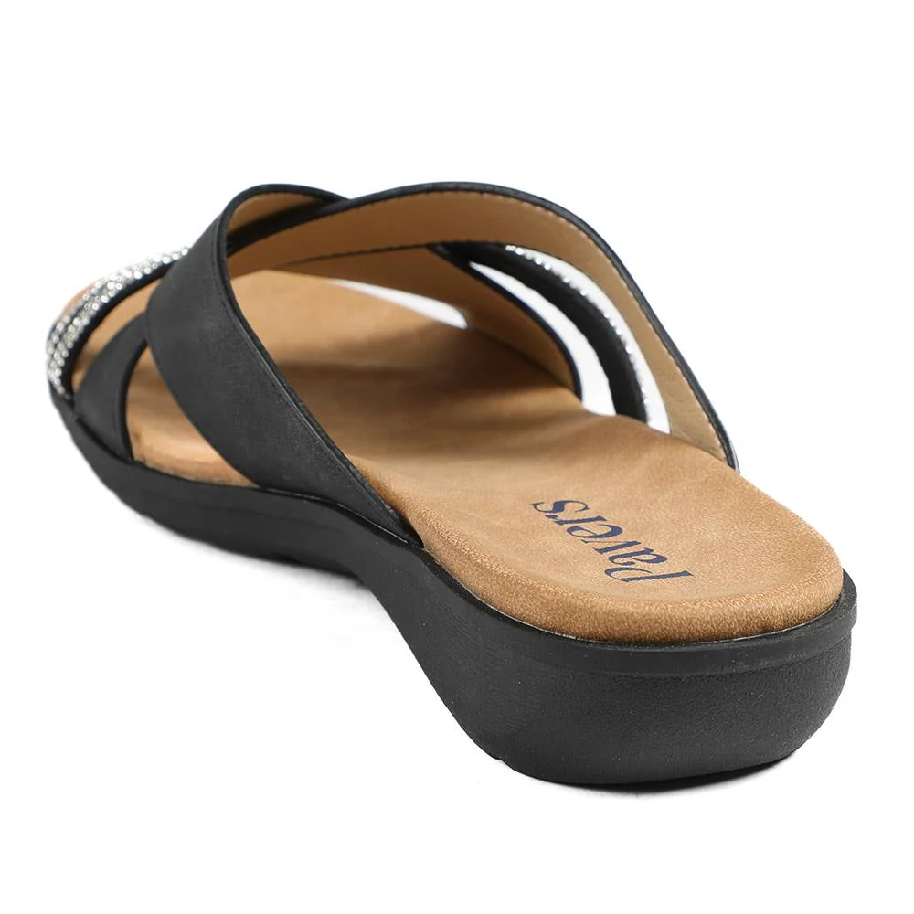 Lightweight Slip On Mule Sandals - BAIZH43010 / 329 165 - Black - Image 3