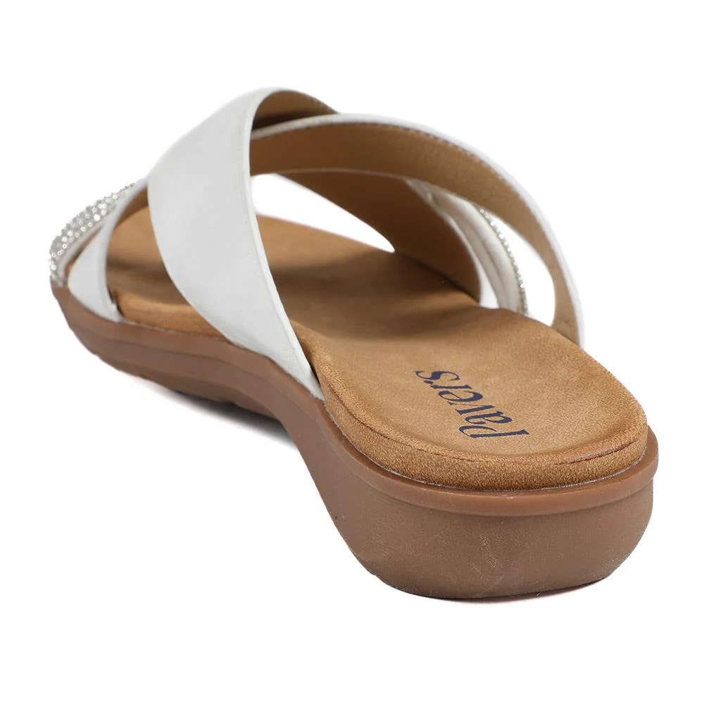 Lightweight Slip On Mule Sandals - BAIZH43010 / 329 165 - White - Image 3