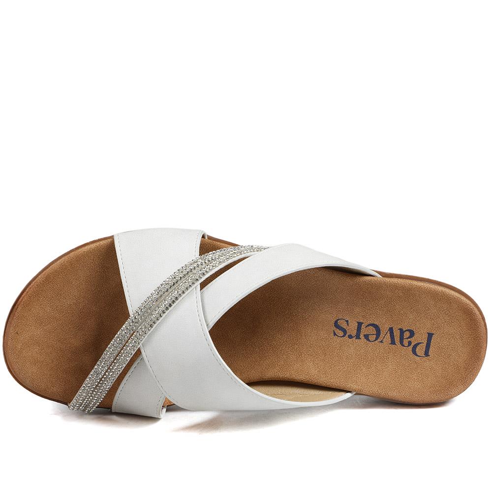 Lightweight Slip On Mule Sandals - BAIZH43010 / 329 165 - White - Image 4