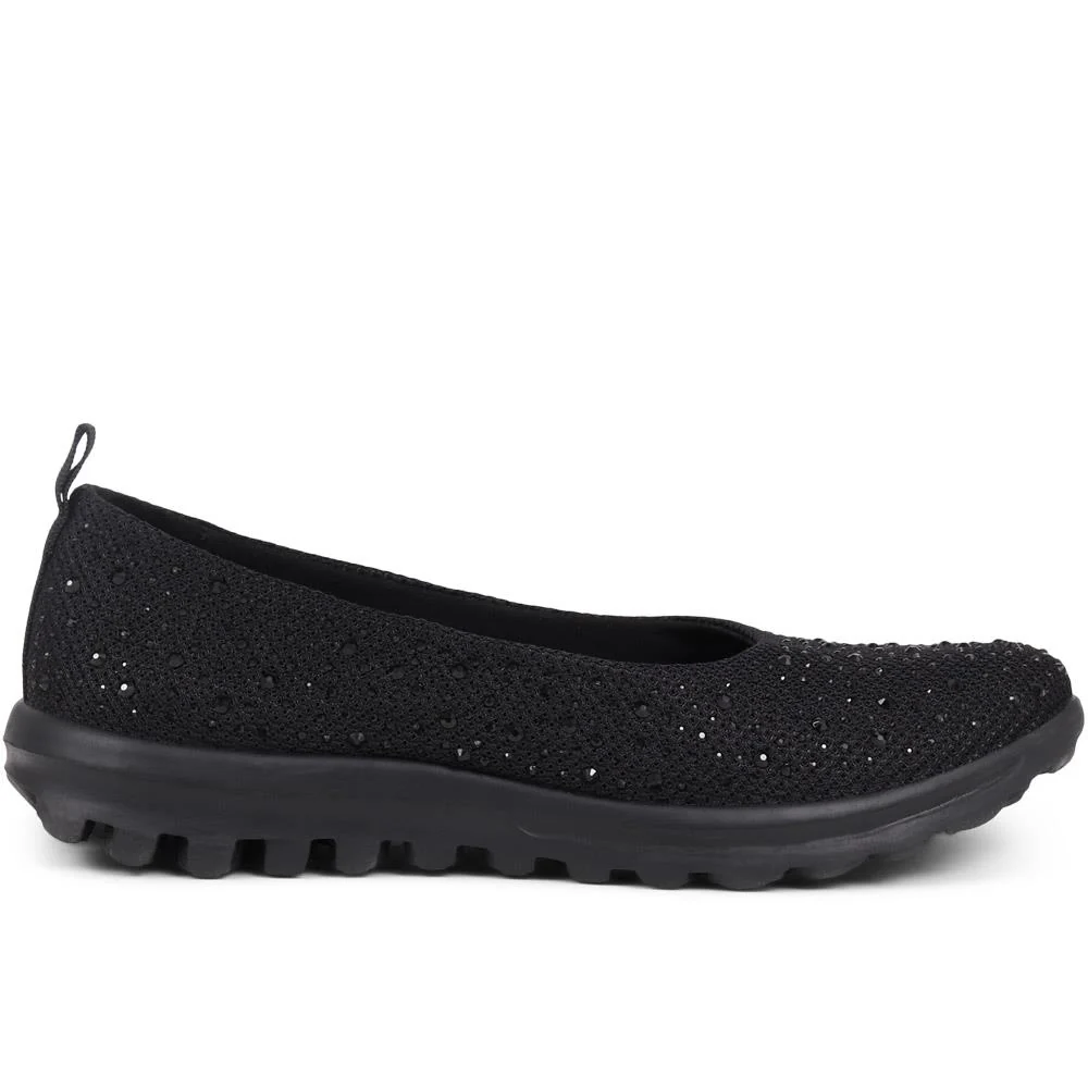 Lightweight Slip On Pumps - BRK39005 / 325 008 - Black - Image 2