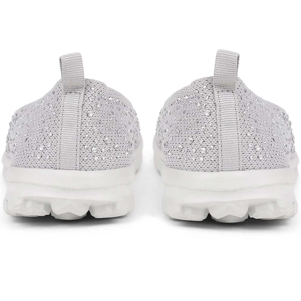Lightweight Slip On Pumps - BRK39005 / 325 008 - Light Grey - Image 3
