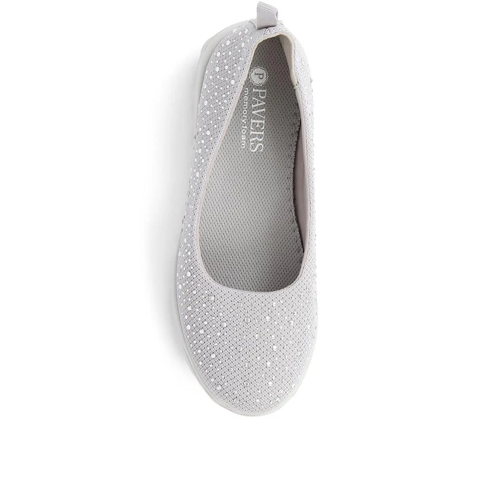 Lightweight Slip On Pumps - BRK39005 / 325 008 - Light Grey - Image 5