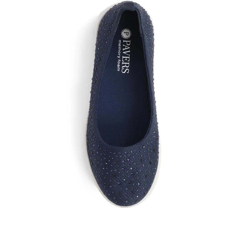 Lightweight Slip On Pumps - BRK39005 / 325 008 - Navy - Image 5