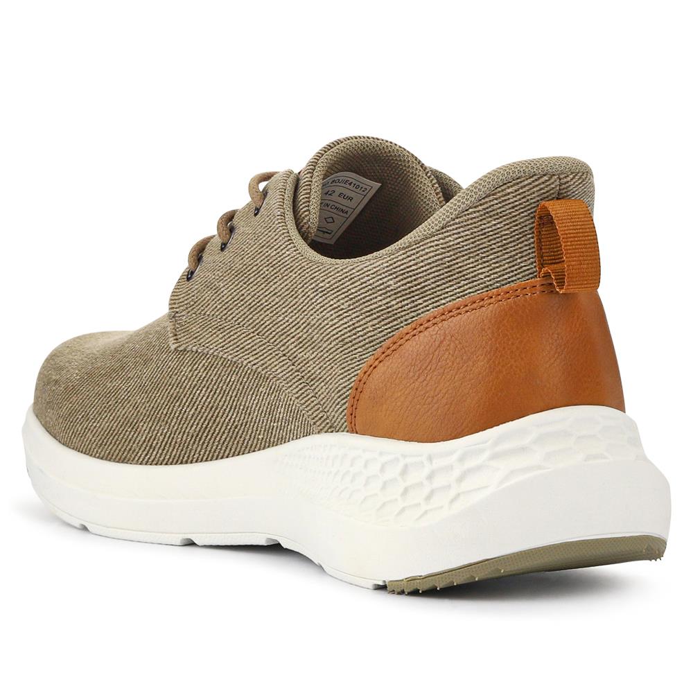 Easy Step In Wide Fit Lightweight Trainers - BOJIE41012 / 327 255 - Beige - Image 3