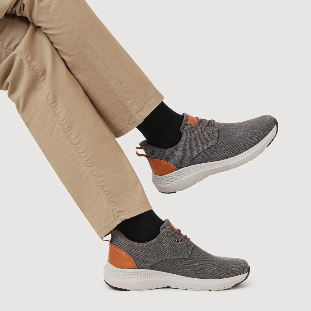 Easy Step In Wide Fit Lightweight Trainers - BOJIE41012 / 327 255 - Grey - Image 5
