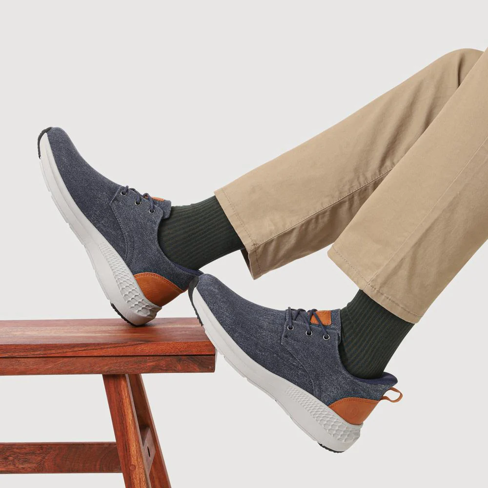 Easy Step In Wide Fit Lightweight Trainers - BOJIE41012 / 327 255 - Navy - Image 5