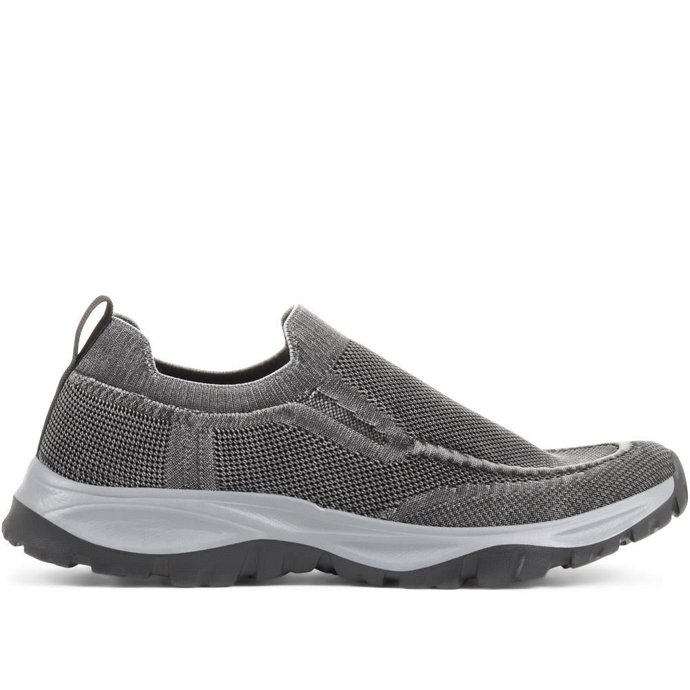 Lightweight Slip-On Trainers - BRK35007 / 321 333 - Black-Grey - Image 3