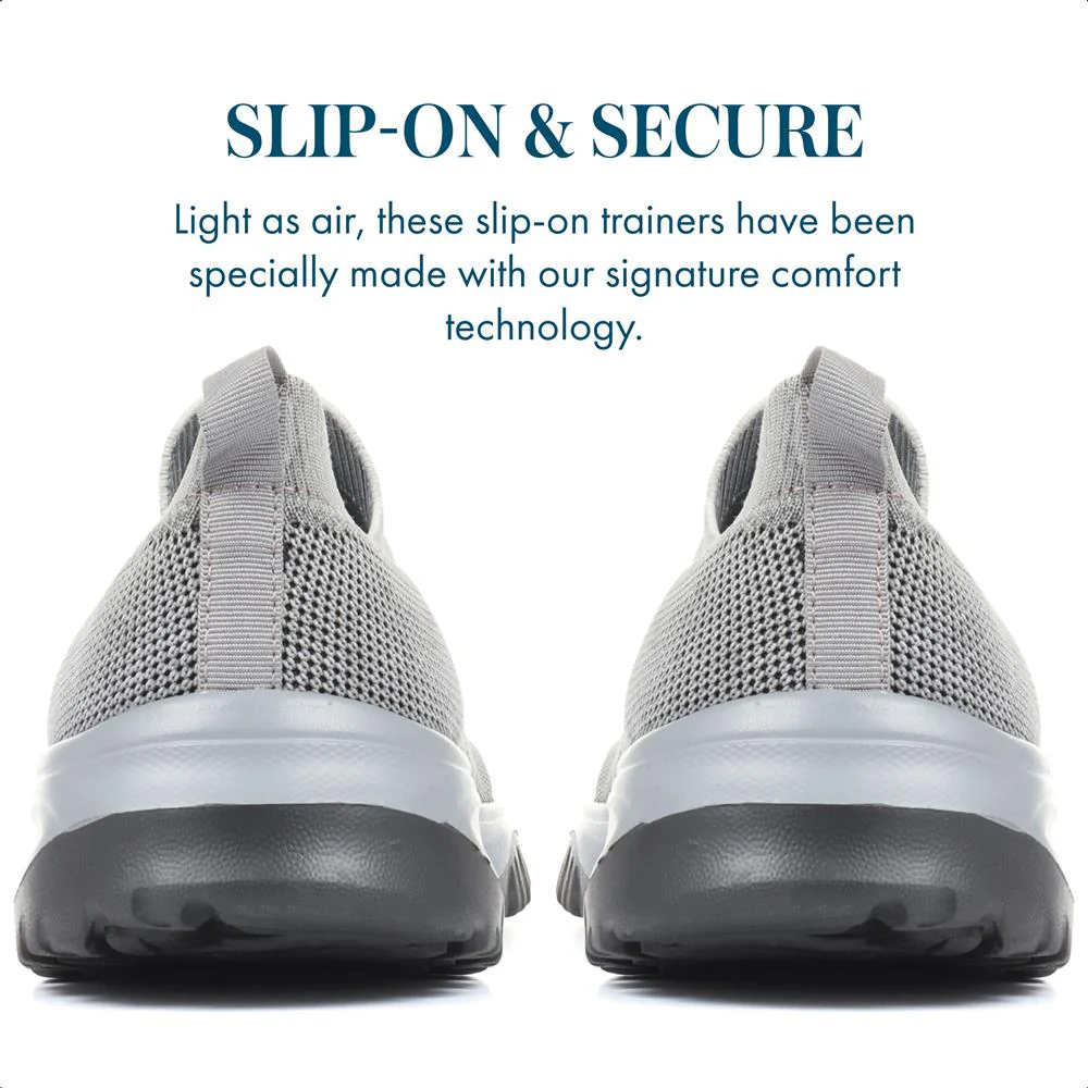 Lightweight Slip-On Trainers - BRK35007 / 321 333 - Grey - Image 8