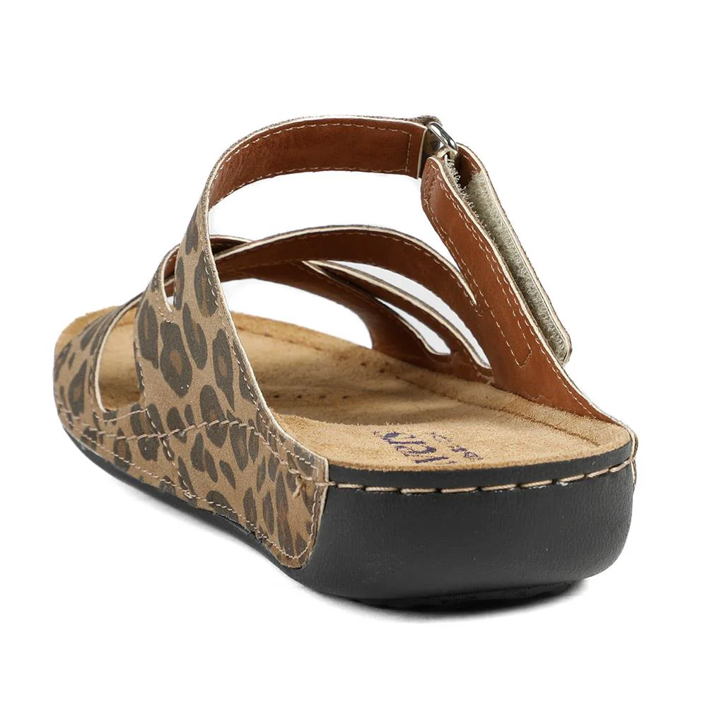 Lightweight Touch Fasten Mules - SERAY41001 / 327 547 - Leopard - Image 4