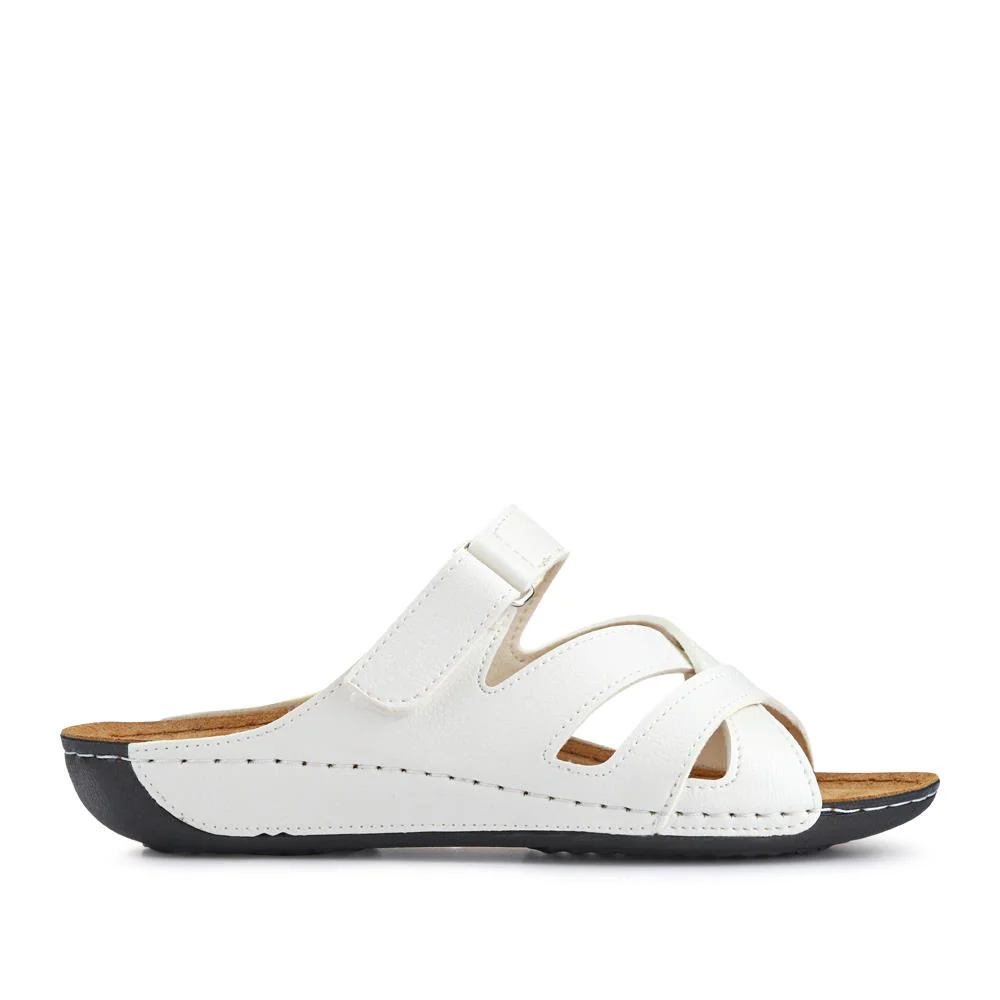 Lightweight Touch Fasten Mules - SERAY41001 / 327 547 - White - Image 2