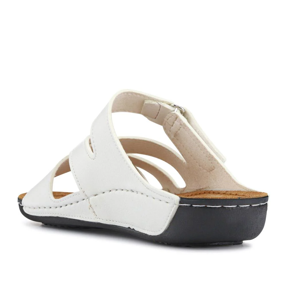 Lightweight Touch Fasten Mules - SERAY41001 / 327 547 - White - Image 3