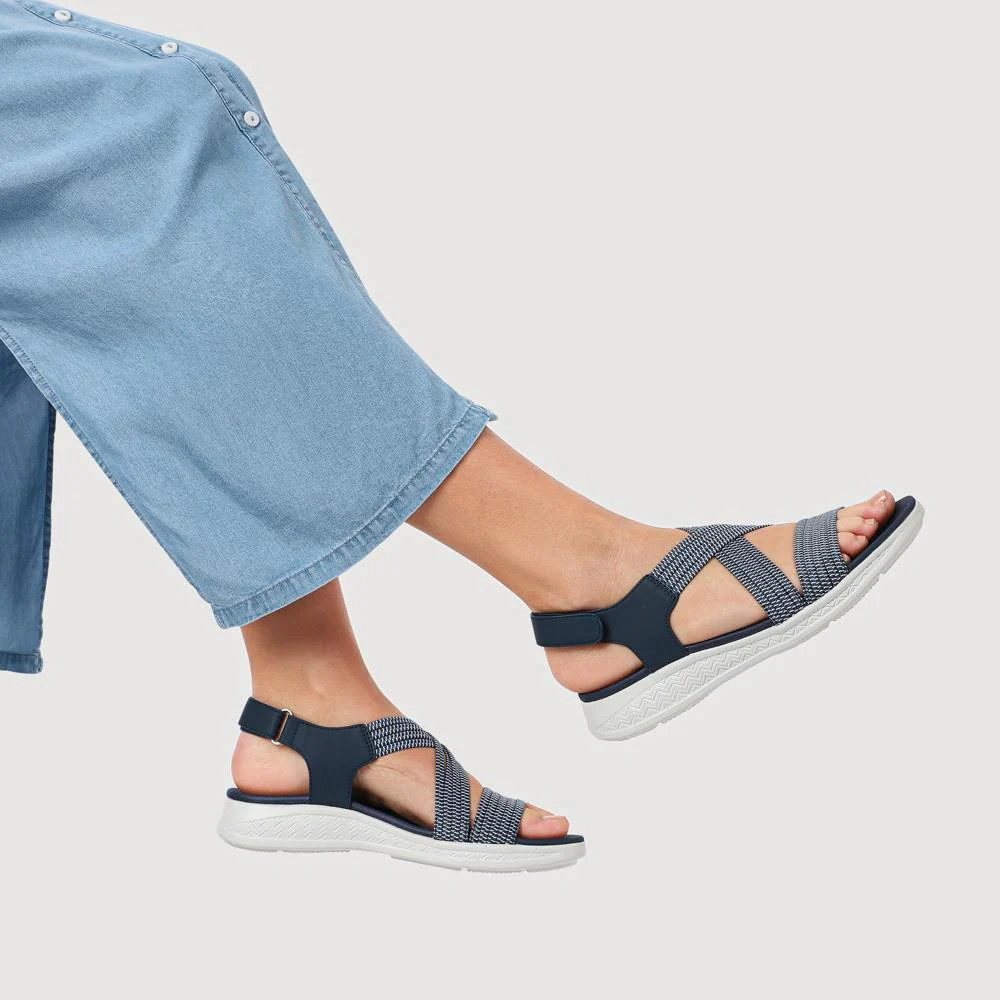 Lightweight Touch-Fasten Sandals - BAIZH41036 / 327 197 - Navy - Image 5