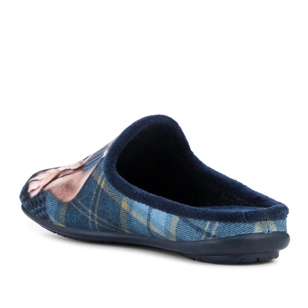 Lightweight Velour Dog Slippers - RELAX42004 / 328 234 - Navy - Image 3