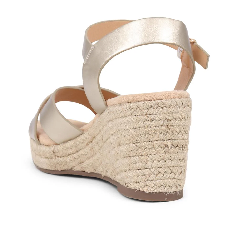 Lightweight Wedge Espadrilles - WBINS37095 / 323 624 - Gold - Image 4