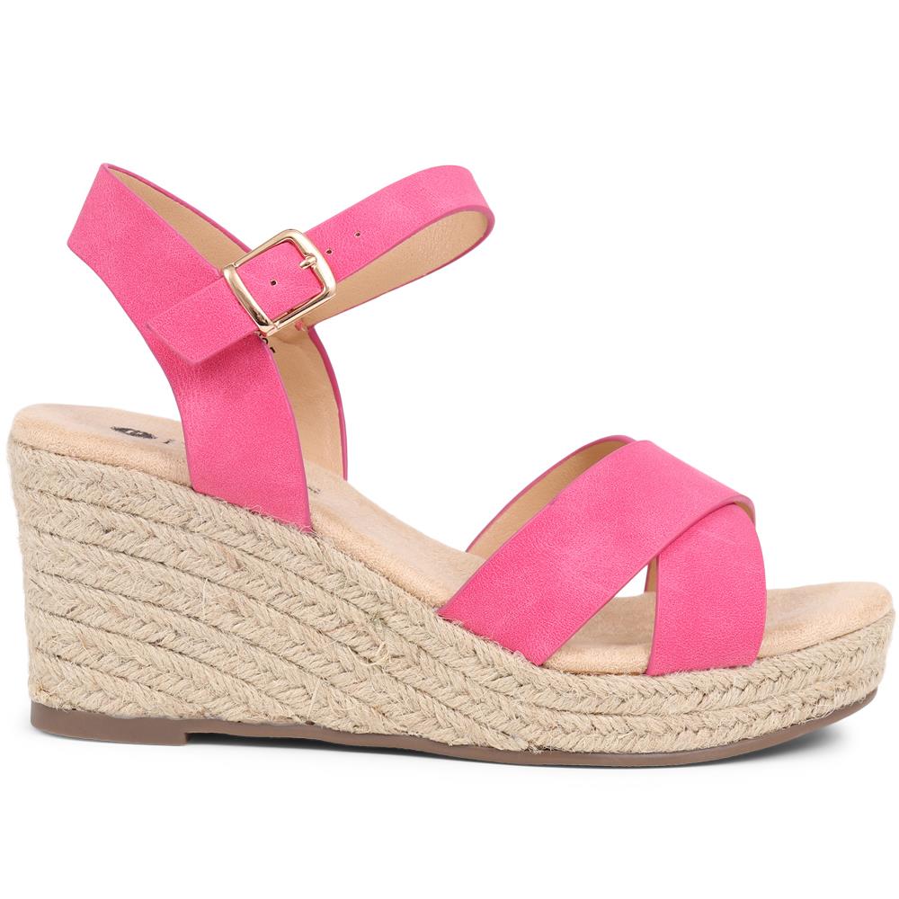 Lightweight Wedge Espadrilles - WBINS37095 / 323 624 - Pink - Image 3
