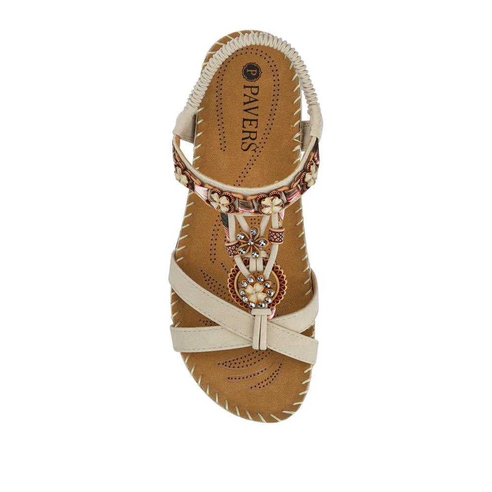 Lightweight Wedge Heel Mules - BAIZH41006 / 327 081 - Beige - Image 4