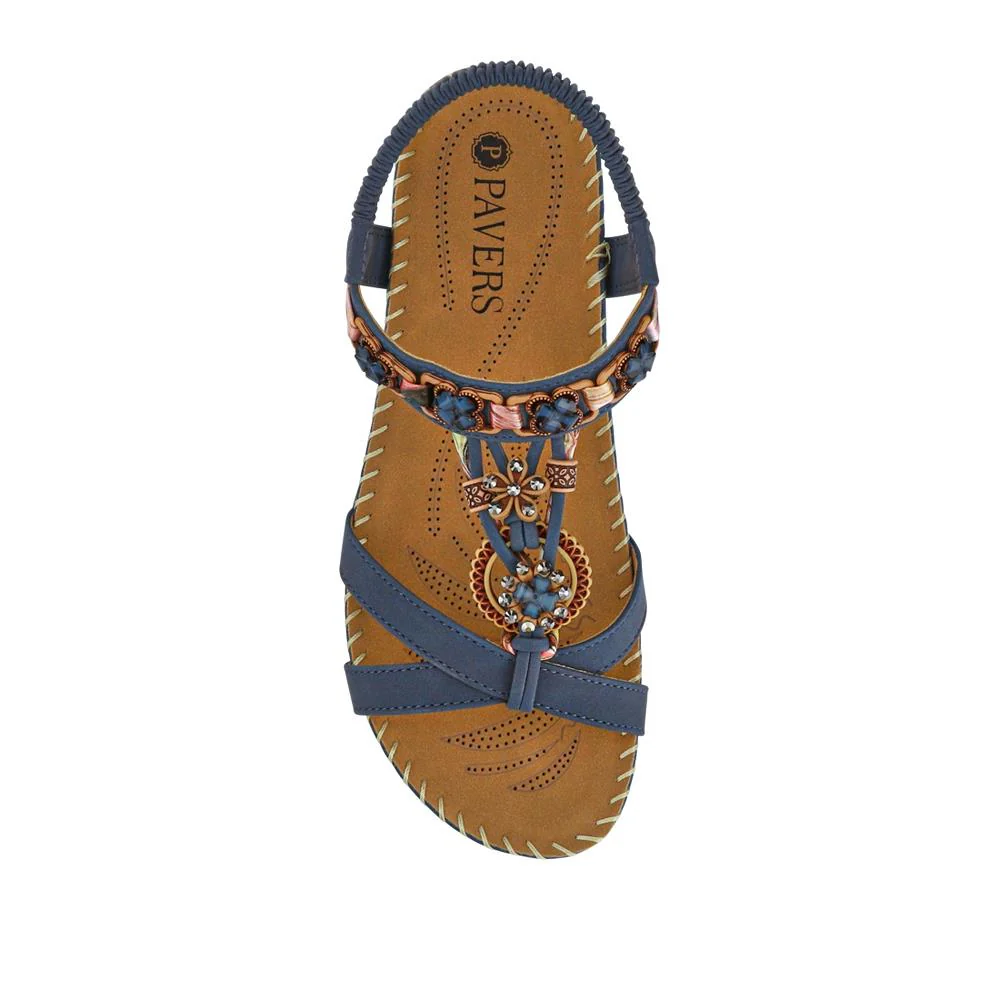 Lightweight Wedge Heel Mules - BAIZH41006 / 327 081 - Navy - Image 4