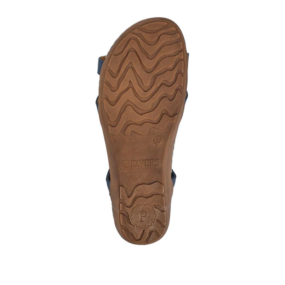 Lightweight Wedge Heel Mules - BAIZH41006 / 327 081 - Navy - Image 6