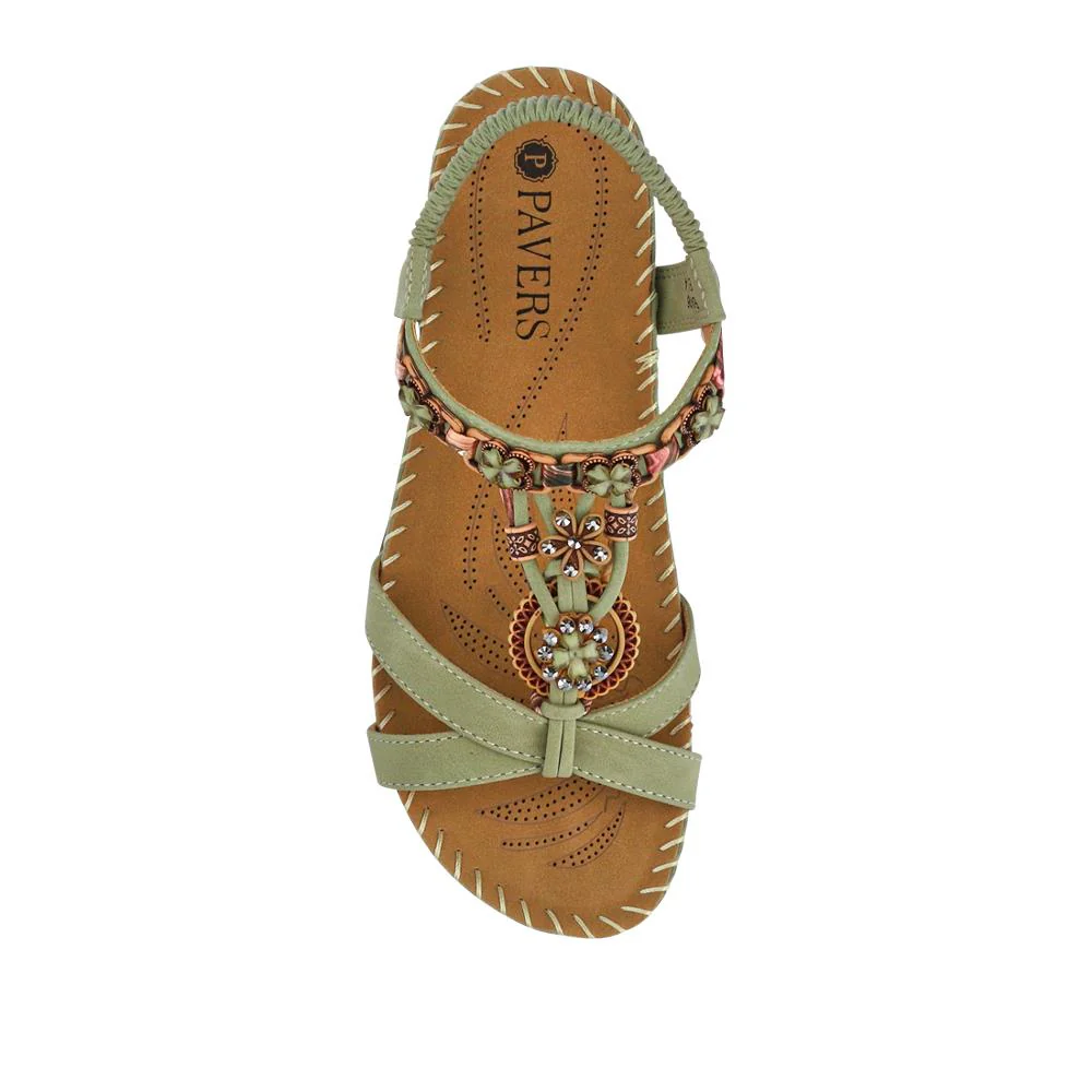 Lightweight Wedge Heel Mules - BAIZH41006 / 327 081 - Sage - Image 5