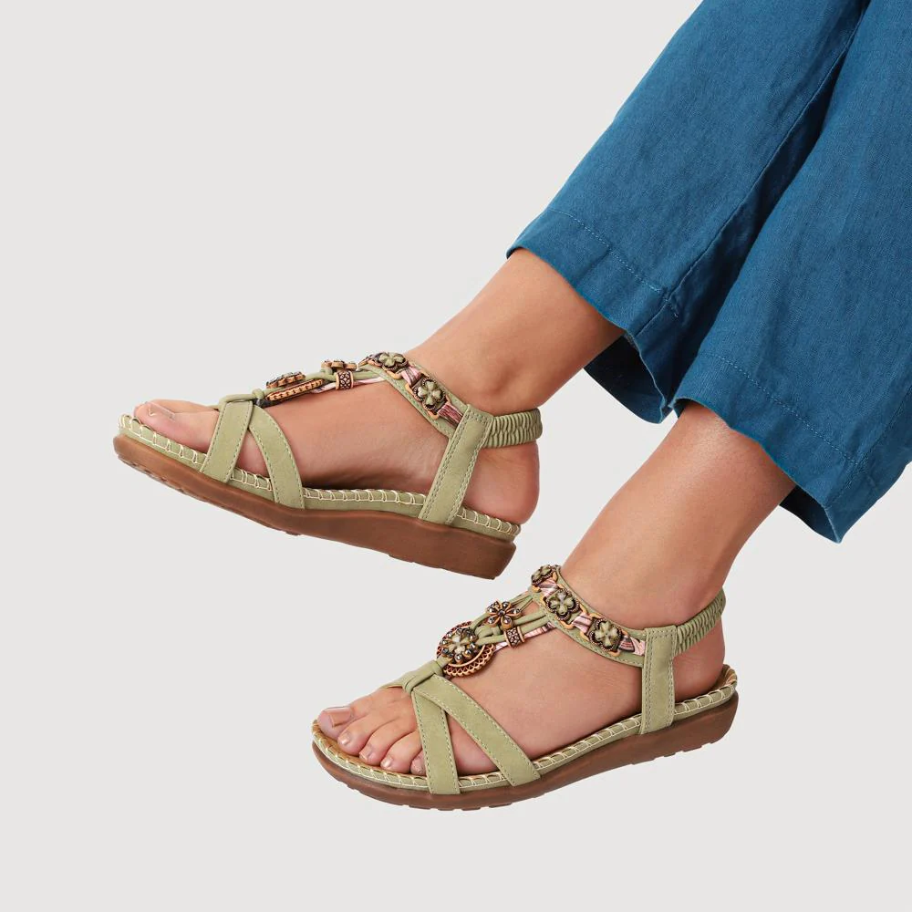 Lightweight Wedge Heel Mules - BAIZH41006 / 327 081 - Sage - Image 6