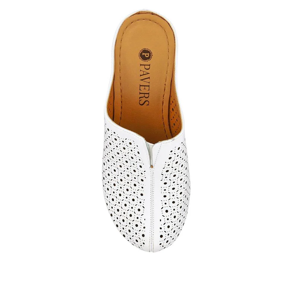 Lightweight Wedge-Heeled Clogs - WLIG41001 / 327 193 - White - Image 4