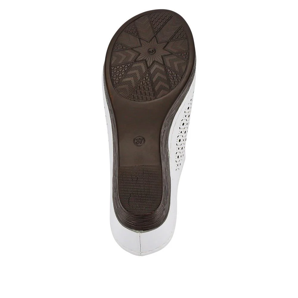 Lightweight Wedge-Heeled Clogs - WLIG41001 / 327 193 - White - Image 5