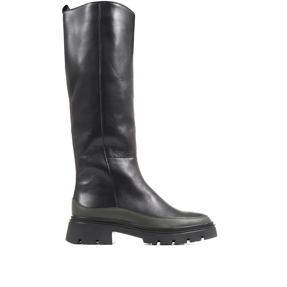 Link Chunky Knee High Boots - GAB36513 / 322 681 - Black - Image 2