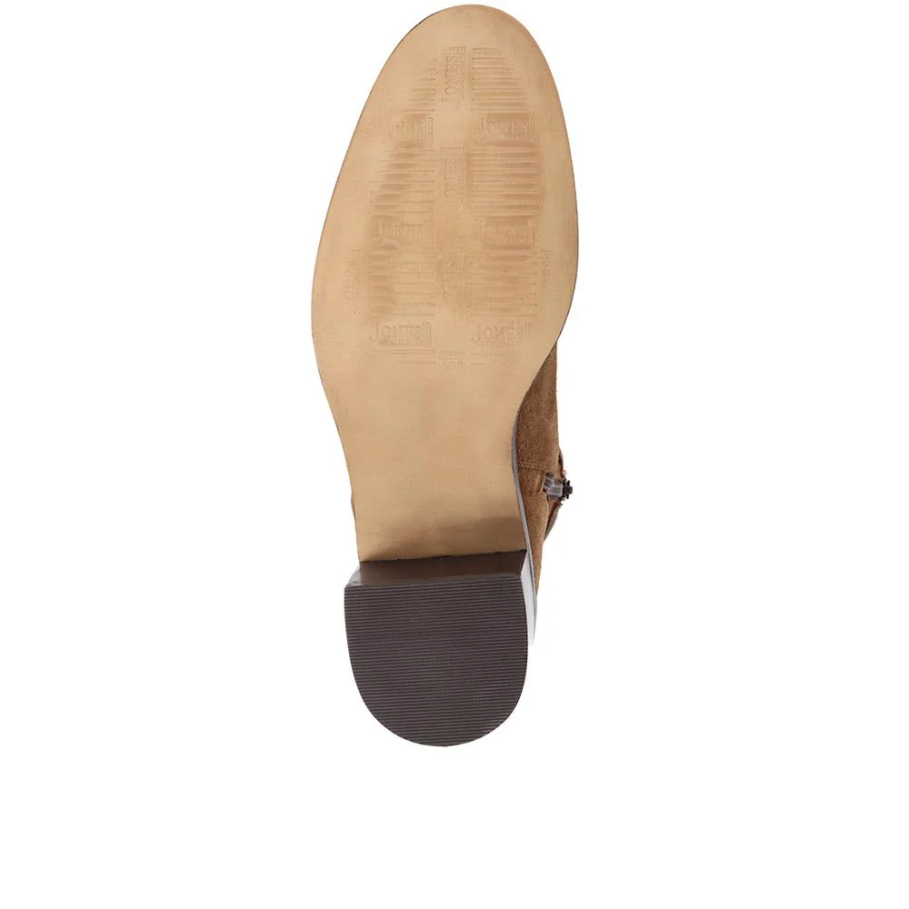 Lisabet Leather Buckle Strap Ankle Boots - LISABET / 324 249 - Tobacco - Image 4