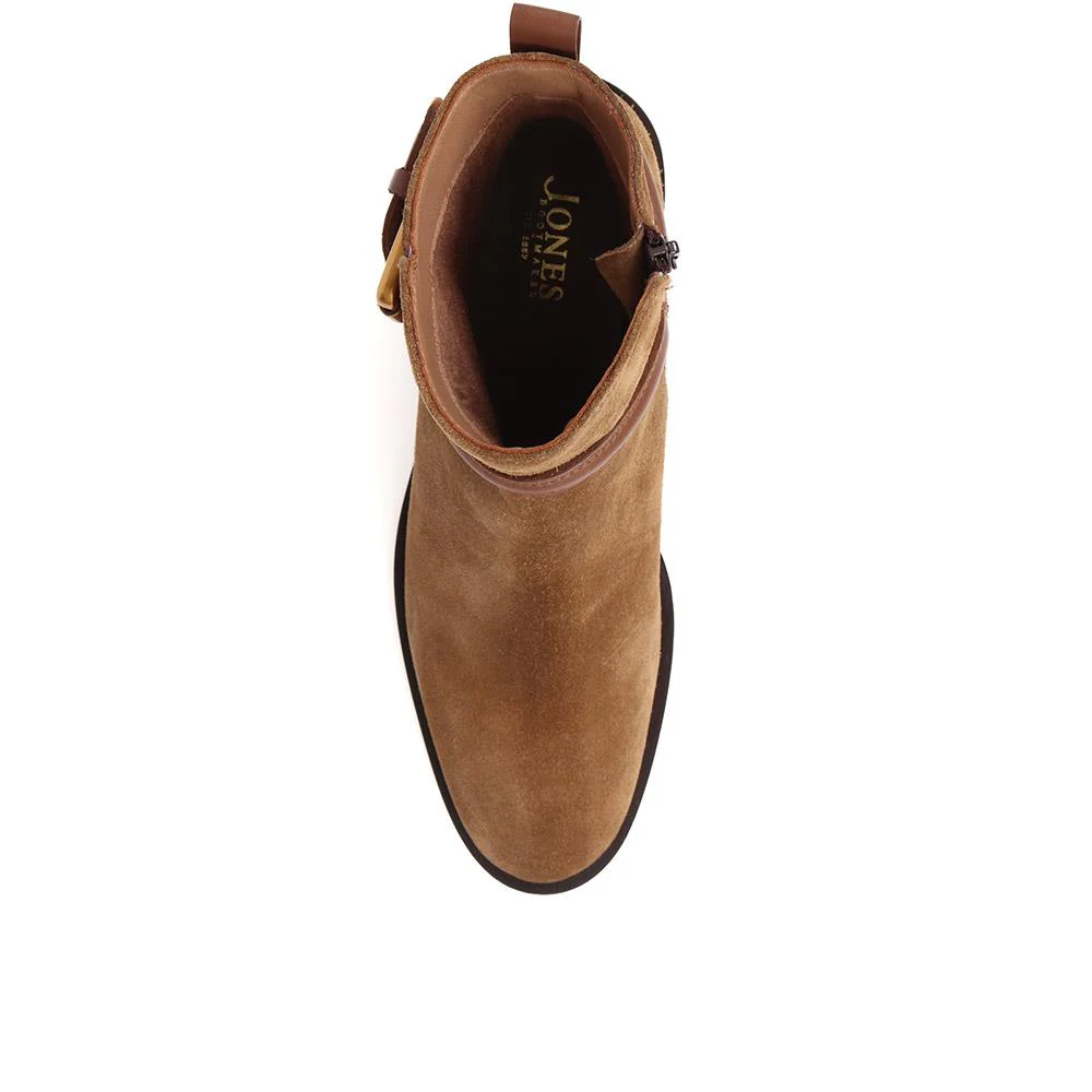 Lisabet Leather Buckle Strap Ankle Boots - LISABET / 324 249 - Tobacco - Image 5