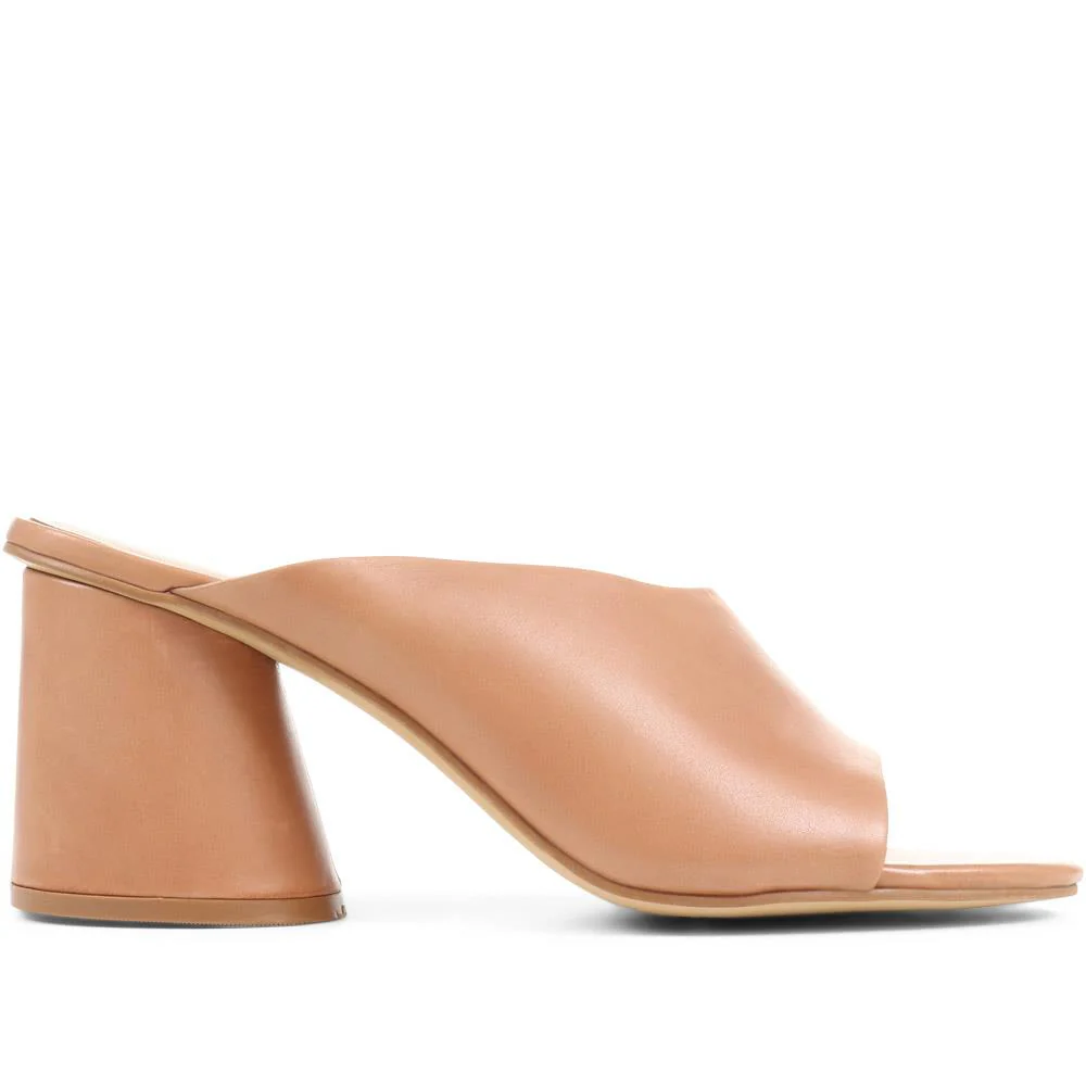 Lisetta Heeled Mules - LISETTA / 323 347 - Tan - Image 2