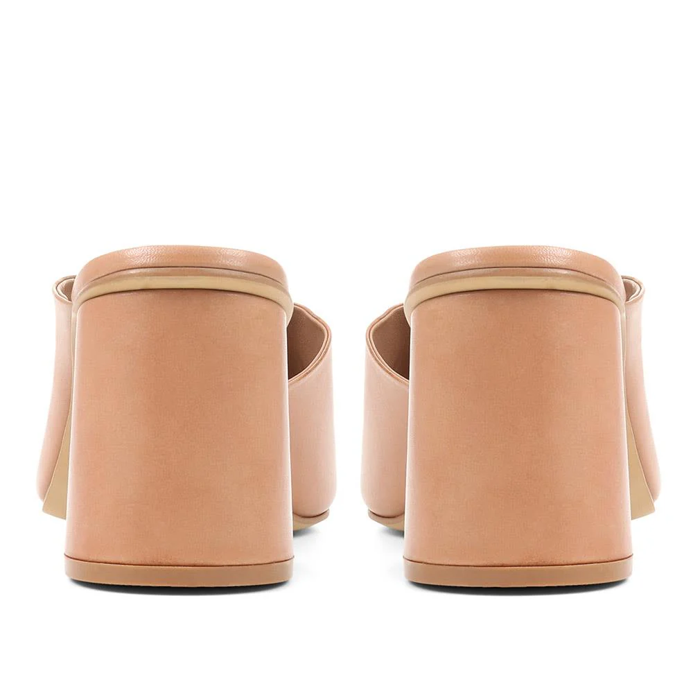 Lisetta Heeled Mules - LISETTA / 323 347 - Tan - Image 3