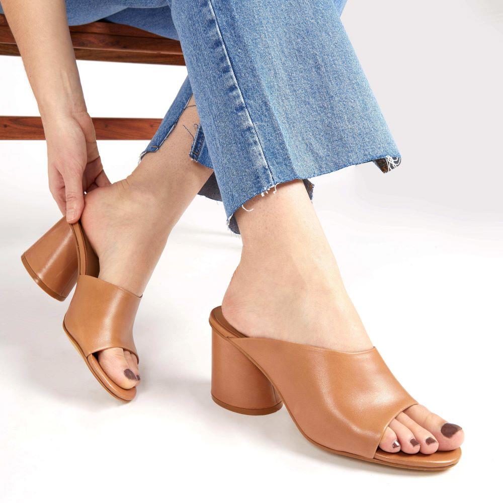 Lisetta Heeled Mules - LISETTA / 323 347 - Tan - Image 5