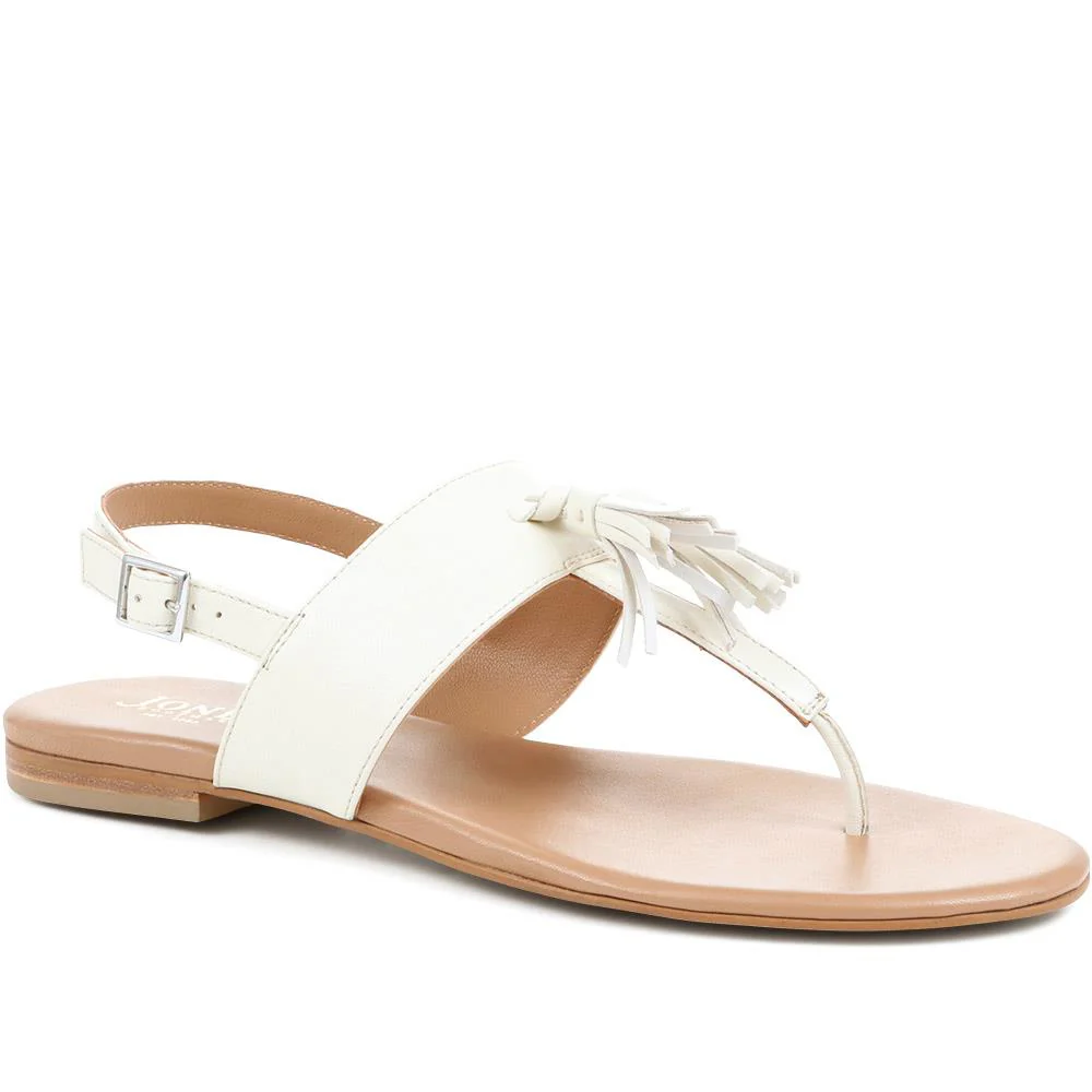 Lizabeth Leather Thong Sandals - LIZABETH / 323 350 - Image 3