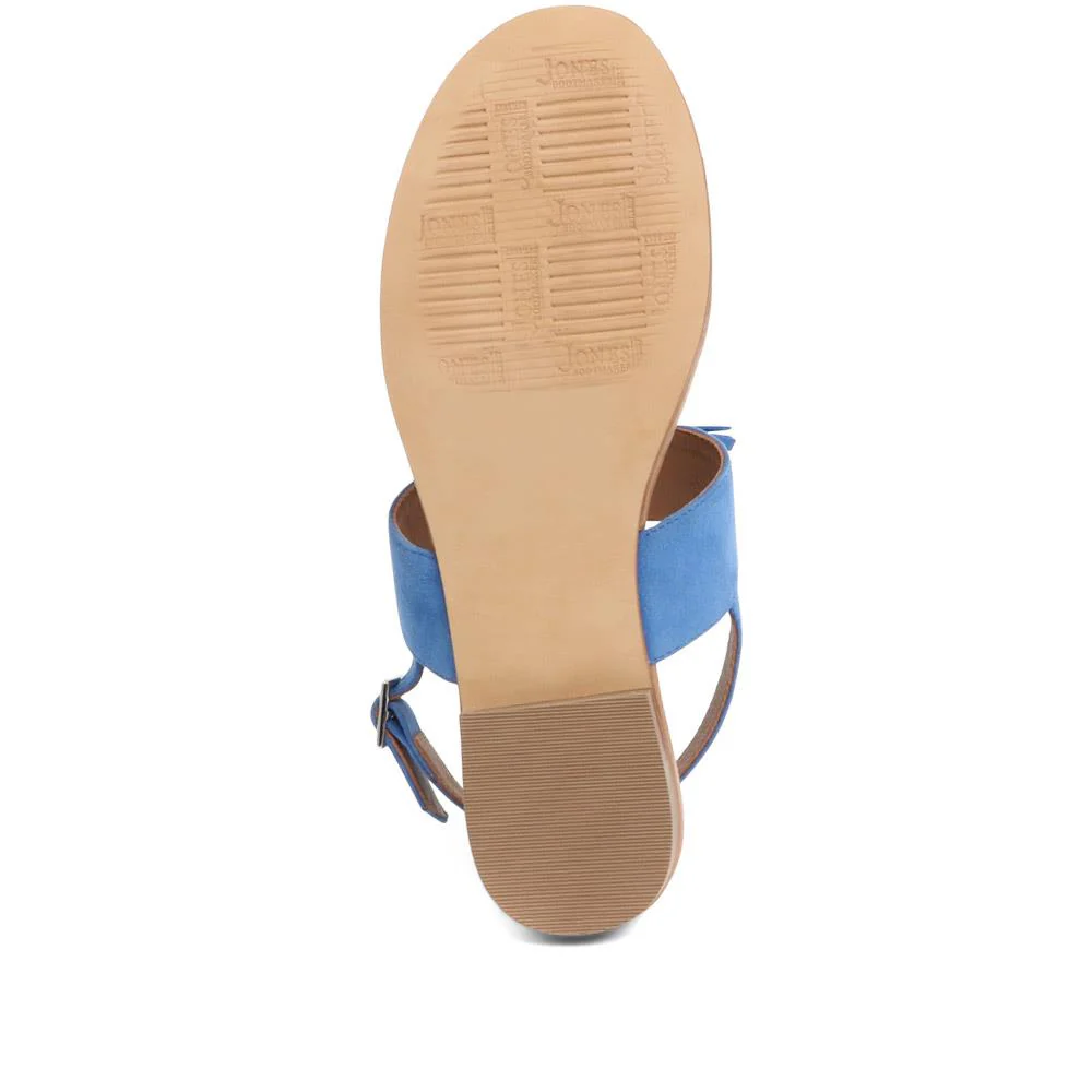 Lizabeth Leather Thong Sandals - LIZABETH / 323 350 - Blue - Image 5