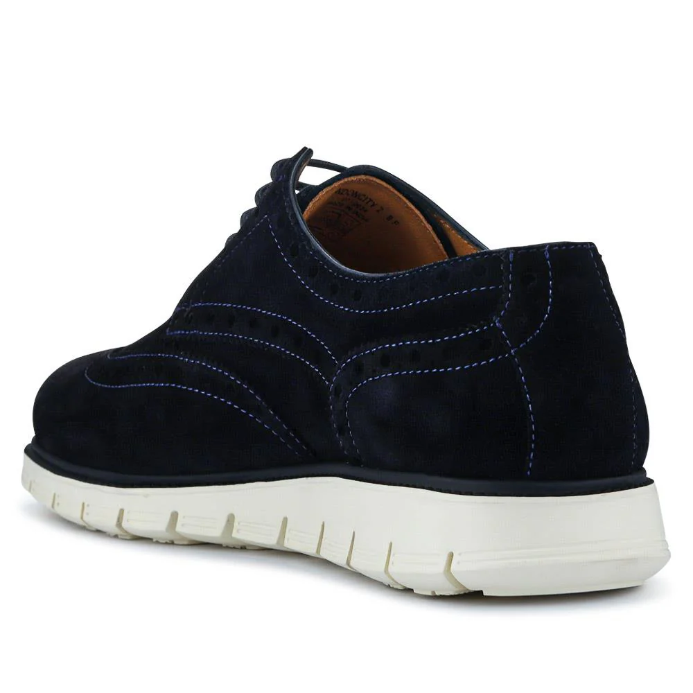 LondonCity2 Brogue Derby Shoes - LONDONCITY2 / 324 967 - Navy Suede - Image 3