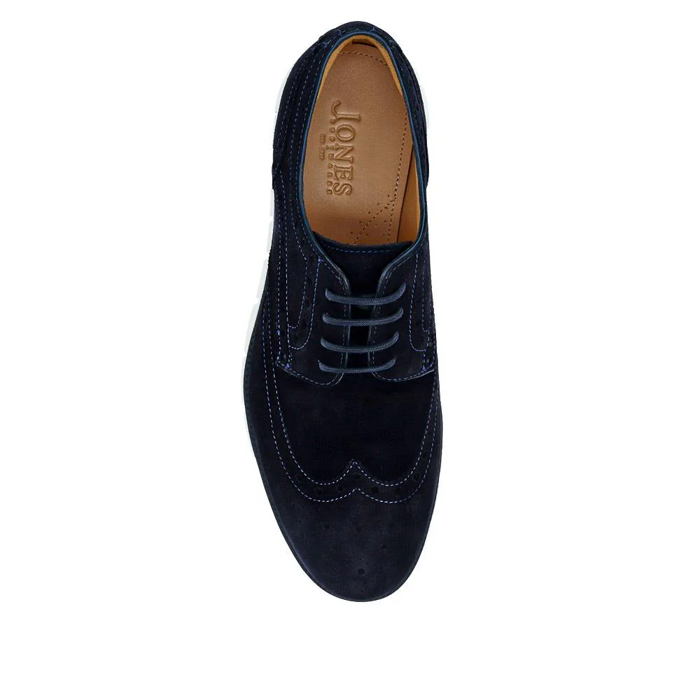 LondonCity2 Brogue Derby Shoes - LONDONCITY2 / 324 967 - Navy Suede - Image 4