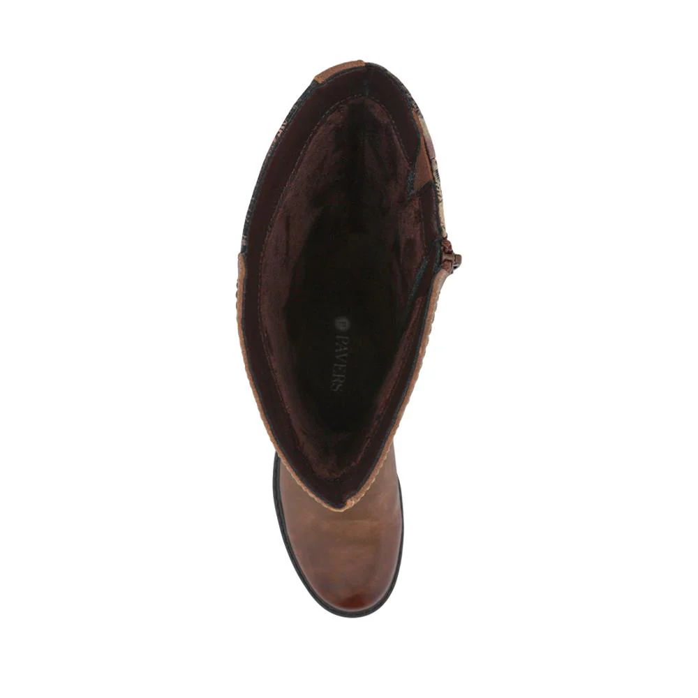 Long Casual Boots - PINYI42012 / 328 382 - Tan Floral - Image 4