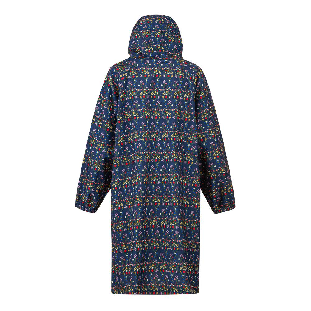 Long Rain-Proof Parka Coat - XKL41002 / 327 653 - Navy Floral - Image 3